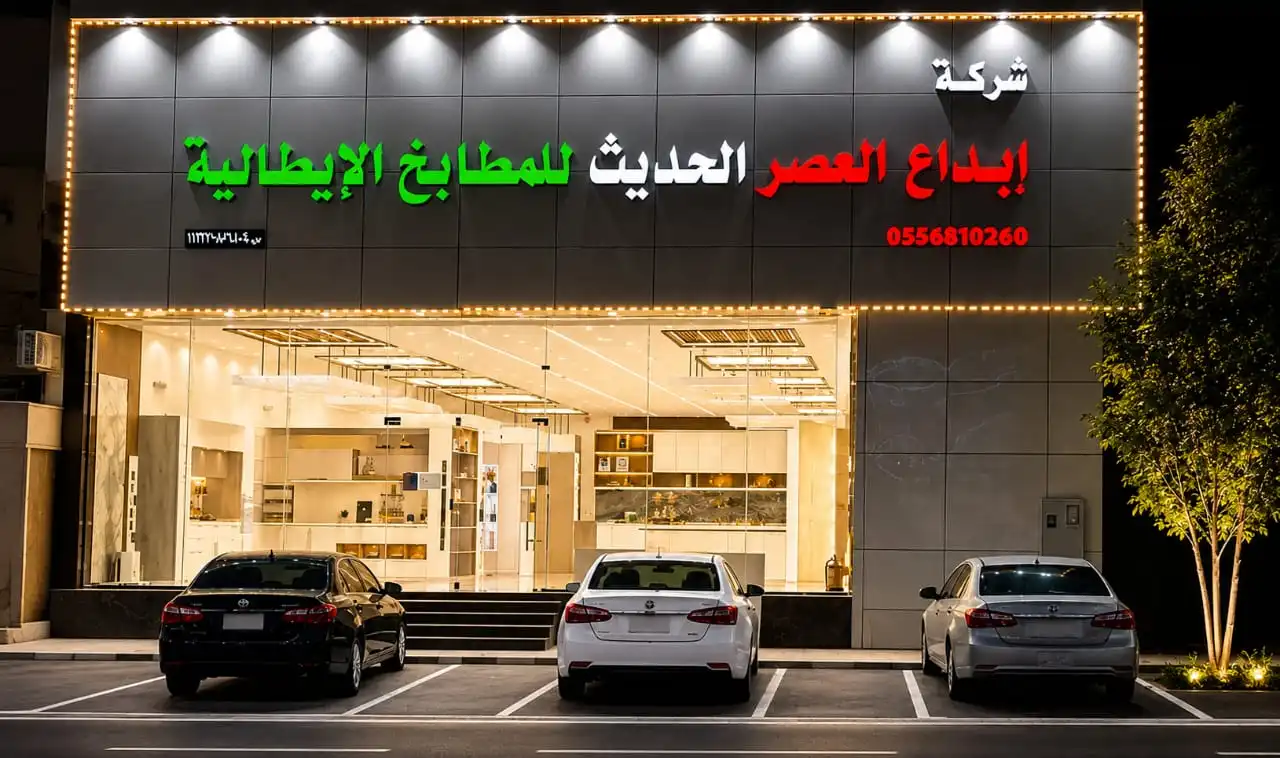 واجهة شركة إبداع العصر الحديث - مطابخ فاخرة