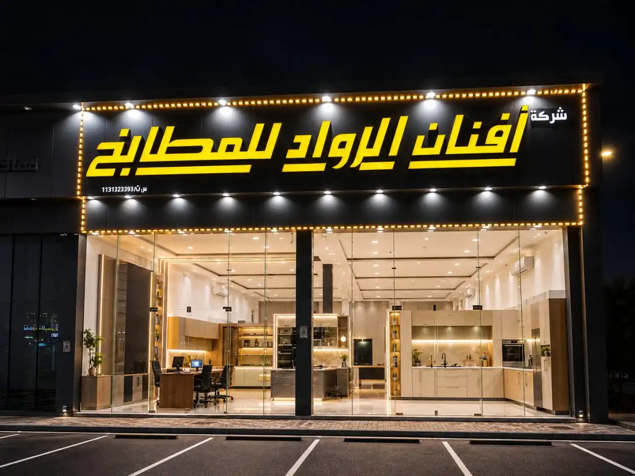 واجهة شركة أفنان الرواد للمطابخ
