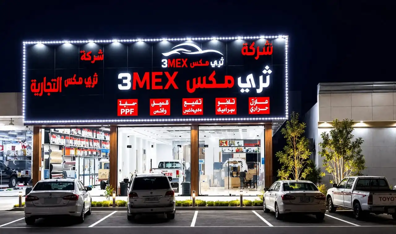 واجهة شركة ثري مكس للحماية الحرارية للسيارات